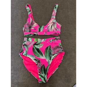 Palms Away Vibrant Tropical Resort Bikini Set XS Barbie core Swimsuit